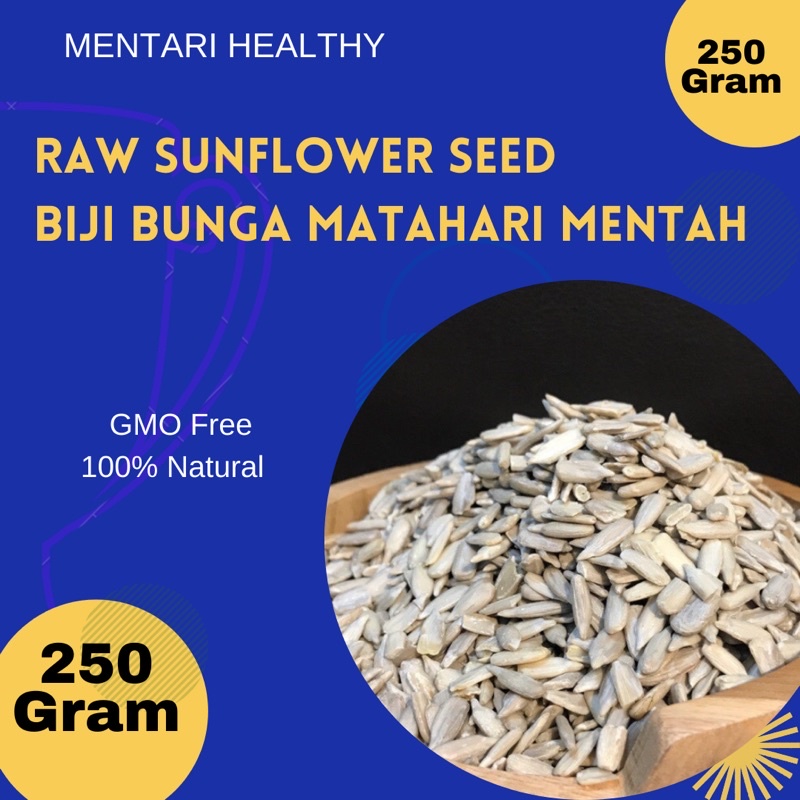 Sunflower Seed Raw 250gr / Biji Bunga Matahari Mentah 250gr (GRADE AAA,TERBAIK)