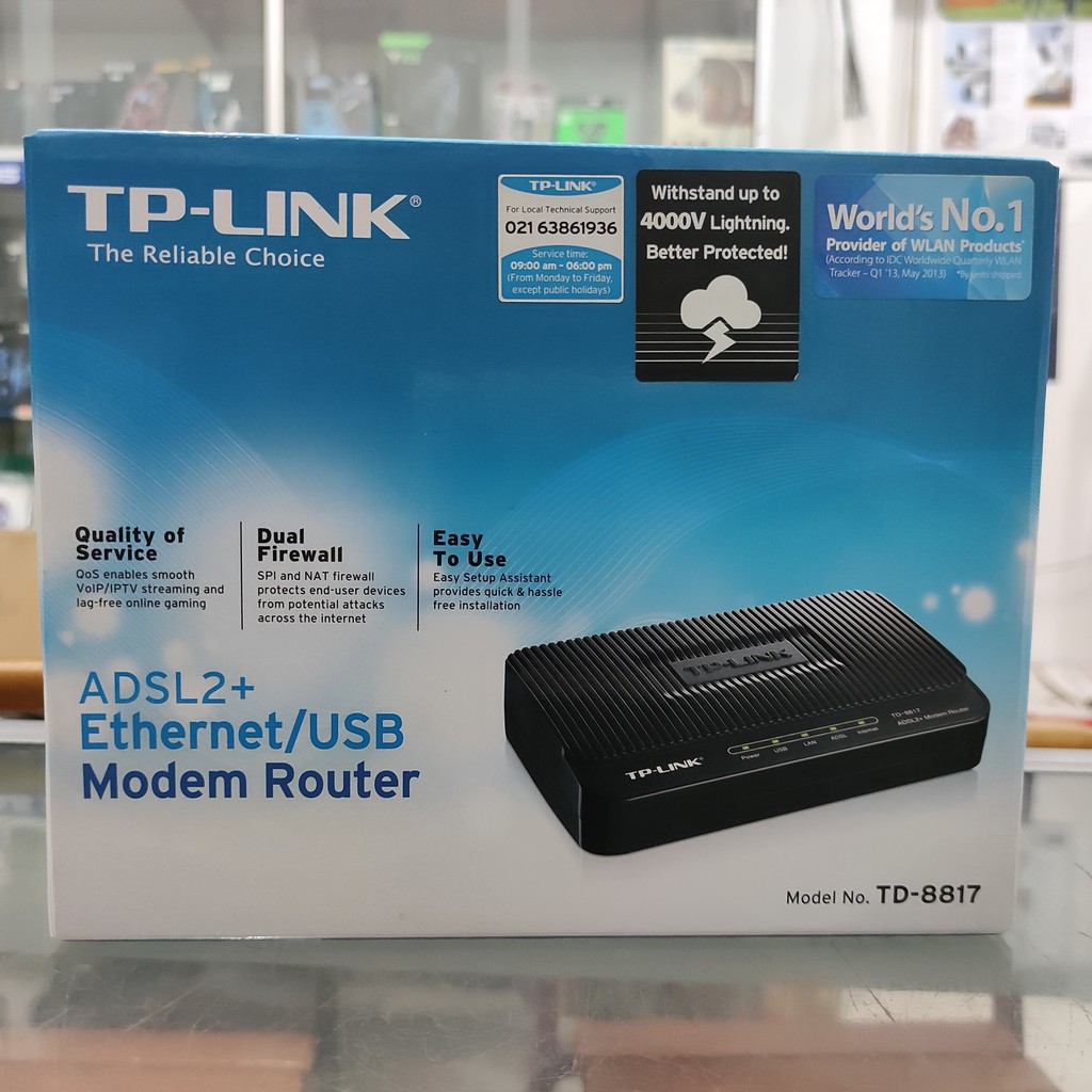 Modem Router Tp-Link TD-8817 ADSL2+ Ethernet