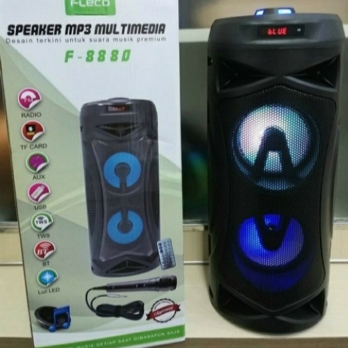Speaker MP3 Multimedia FLECO F-8880/8879 + MIC CABLE
