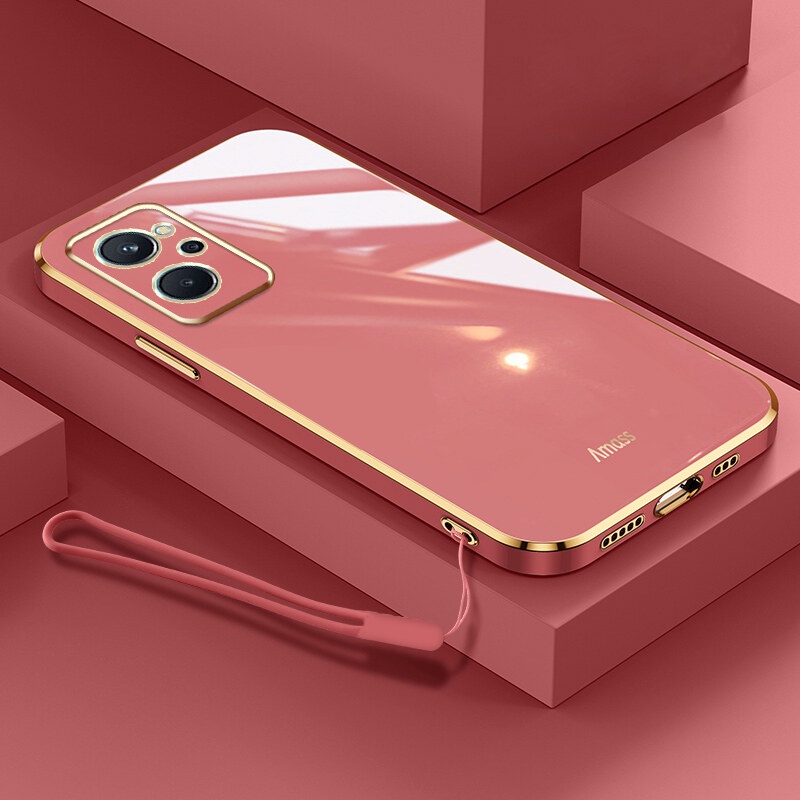 Case Bahan Silikon Dengan lanyard Untuk OPPO A96 K10 Realme 9i 4G