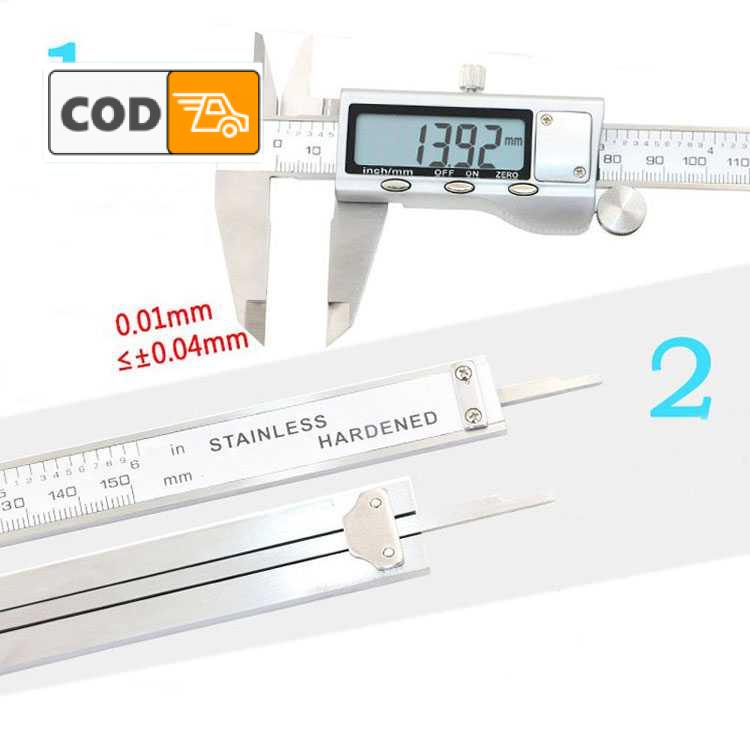 Jangka Sorong Digital LCD Sigmat Stainless Steel Berkualitas Bukan Plastik Micrometer 0.01mm Vernier Caliper Jangka Sorong Digital / Sigmat / Ruler / Penggaris Digital Portabel