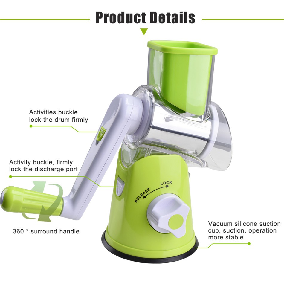 VOGVIGO Manuel Mandoline Slicer Stainless Steel Vegetable Fruit Slicer Nut Herb Multifunctional