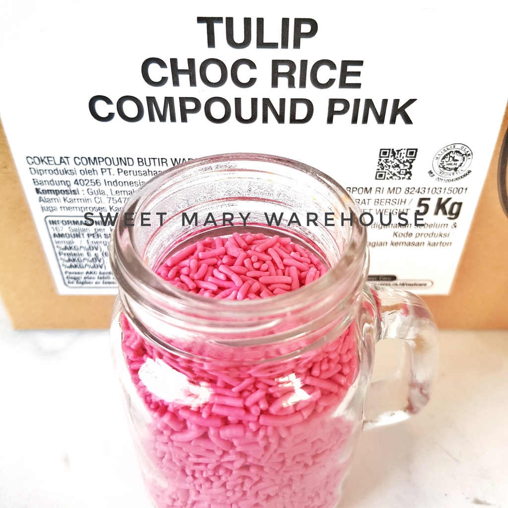 Tulip Meises PINK 5kg Meses Merah Muda Pastel Chocorice Ceres Pink