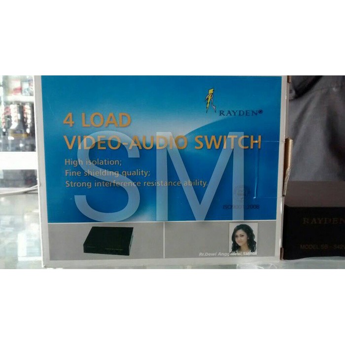 AV audio video Selector 4 input 2 output Rayden