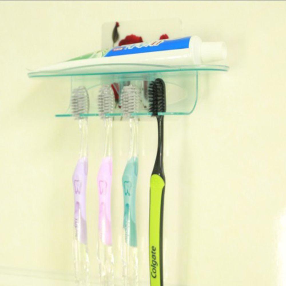 Rebuy Toothbrush Holder Self-adhesive Tools Rak Odol Organizer Alat Cukur Aksesoris Kamar Mandi