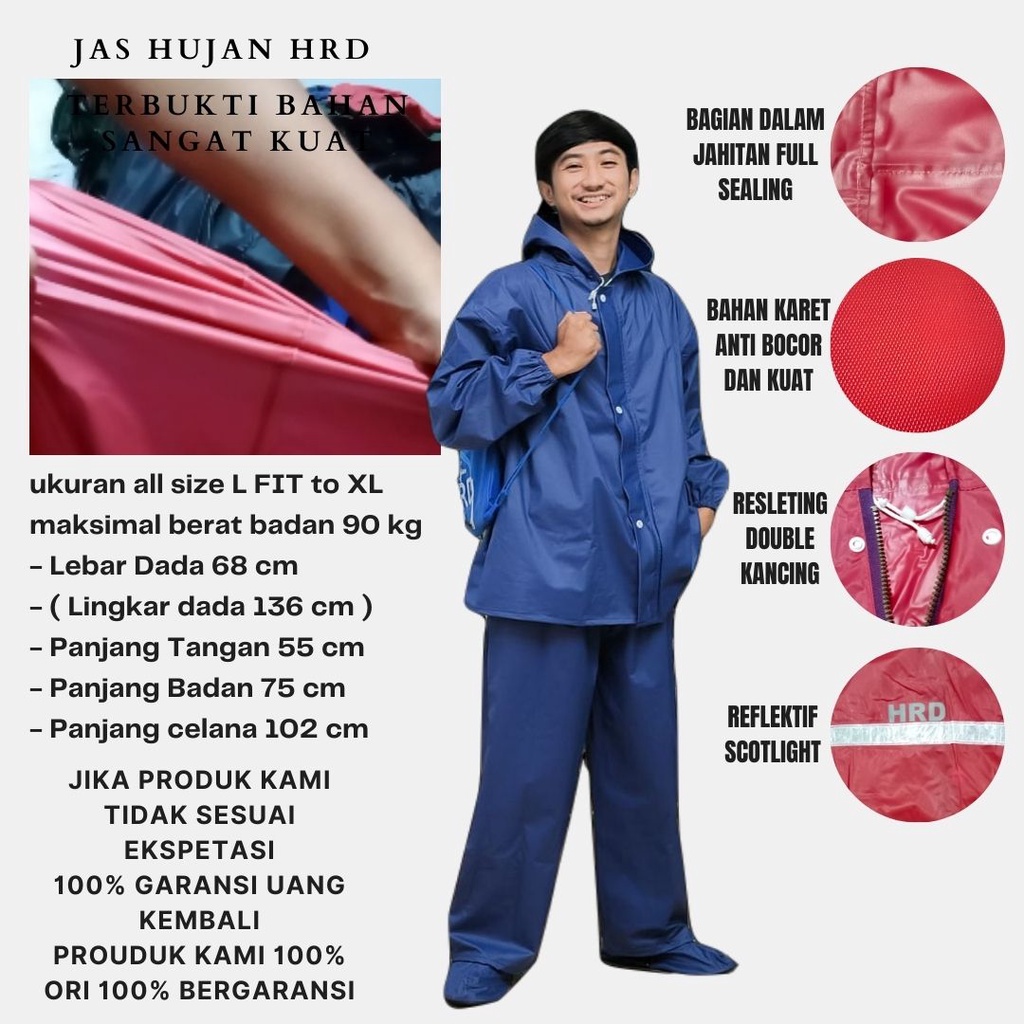 Jas hujan pria LENGKAP Jas hujan sepatu