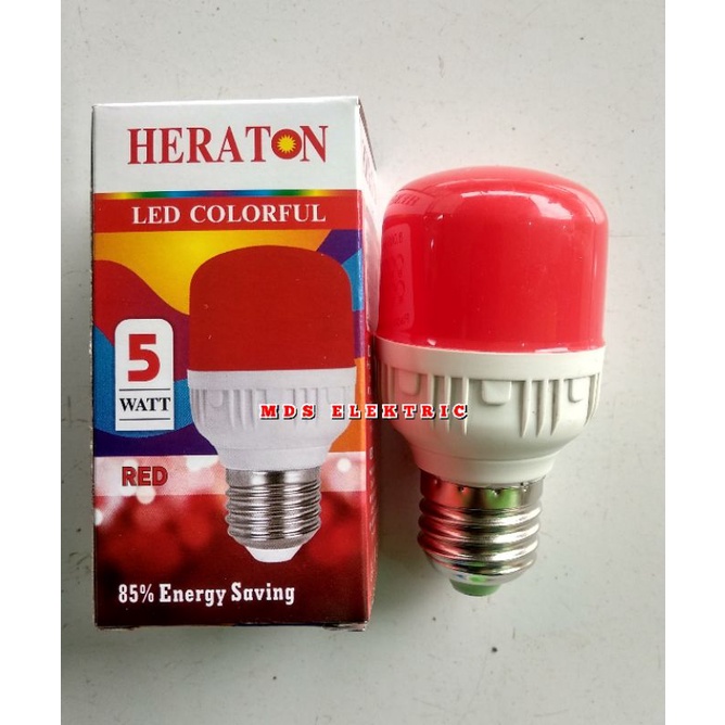 LAMPU LED WARNA WARNI 5 WATT HERATON / LAMPU  LED HIAS WARNA