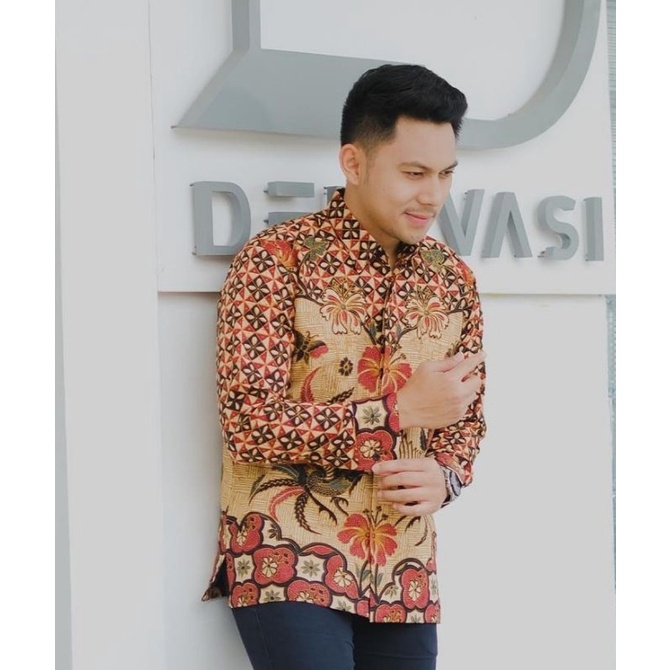 MOTIF 56( FULL FURING )KEMEJA/BAJU BATIK PRIA MURAH LENGAN PANJANG