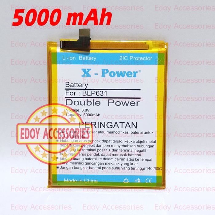 Batre Oppo F3 CPH1609 Double Power BLP631 Batu Battery Baterai Tanam