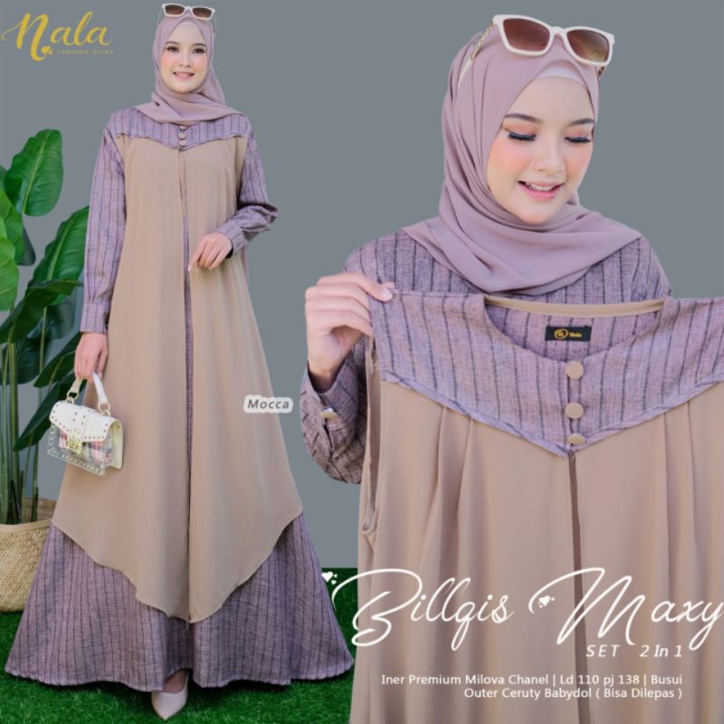 Bilqis Maxy Set 2in1 Original Fashion Hijab ORY Nala