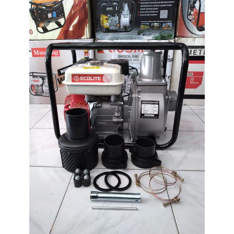 Pomoa Air Irigasi Sawah ECOLITE 3" × Pompa Alkon Waterpump 3"