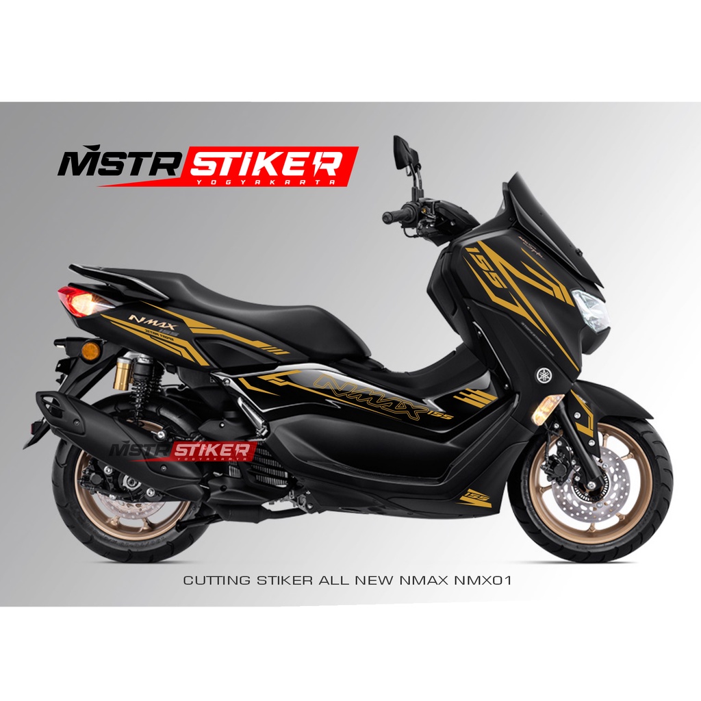 STRIPING CUTTING STIKER ALL NEW NMAX HITAM GOLD 2020-2021 NMX01
