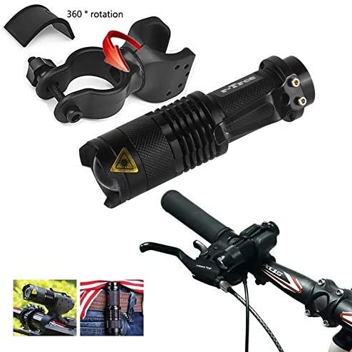 YGRETTE - POCKETMAN P1 FLASHLIGHT Q5 BICYCLE LIGHT TAILIGHT WITH BRACKET PAKET LAMPU DEPAN BELAKANG SEPEDA 2000 LUMEN COB