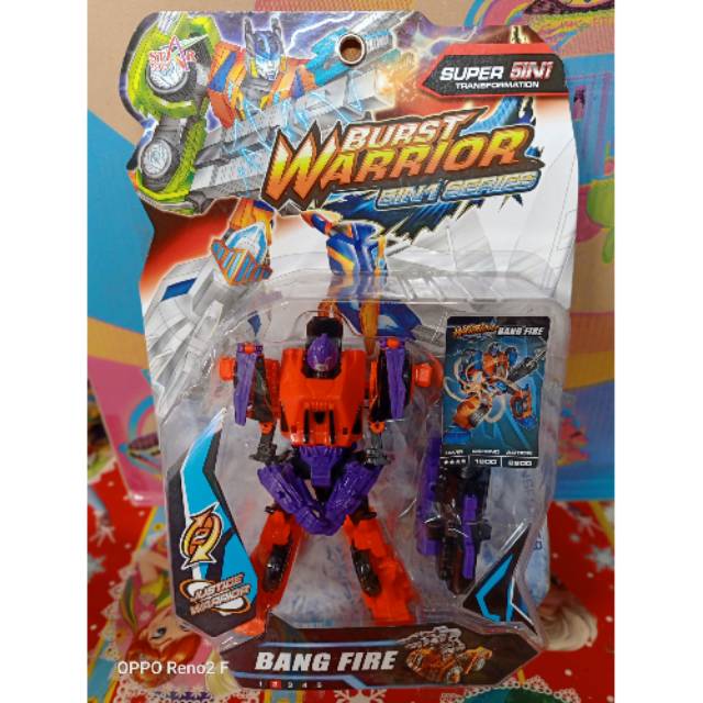 ROBOT BANG FIRE 24-RB18 / mainan robot warrior burst super transformation 5 IN 1 / mainan tobot