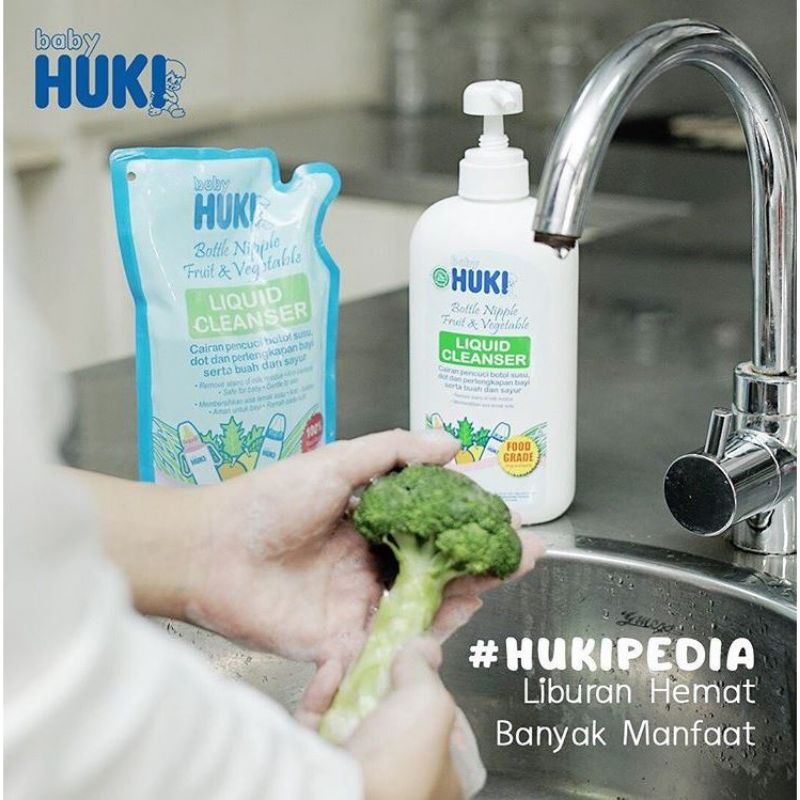 lov me❤️ Huki Liquid Cleanser -Sabun Pembersih Cuci Botol Sayur Buah 450mll