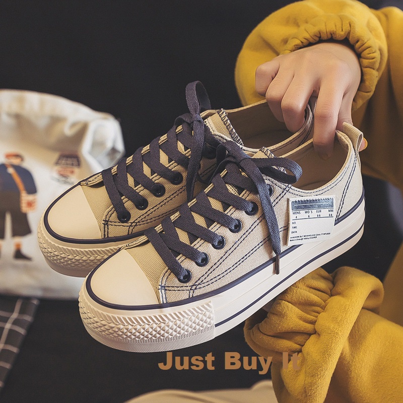 JBI-0252 [ Bisa COD ] Sepatu Wanita Kanvas Import Original Sneakers Tali Outsole Tebal Tren Terkini Elegan Mewah Keren-Sepatu Sneakers Canvas Wanita Import Premium sytel Korea