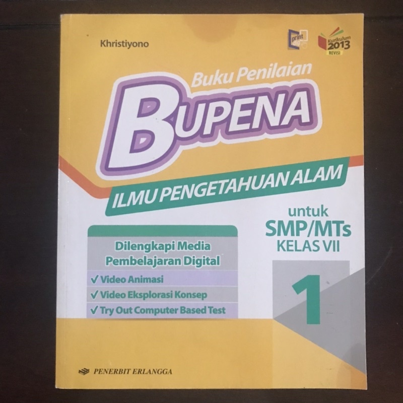 

buku bupena IPA ( ilmu pengetahuan alam ) kelas 7 smp Erlangga