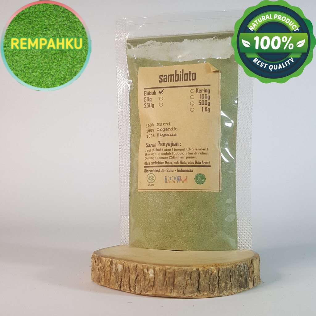 

SAMBILOTO / SAMBIROTO BUBUK 100 GRAM - Andrographis Paniculata -