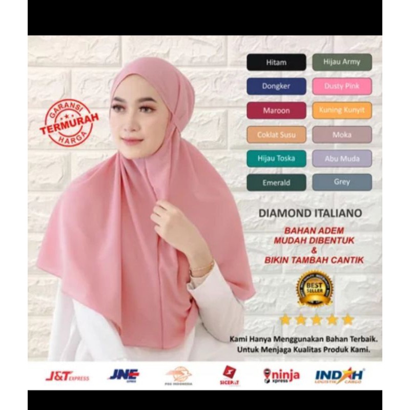 JILBAB MARYAM DIAMOND Jilbab bergo Maryam diamond hijab Khimar bergo Maryam non pet
