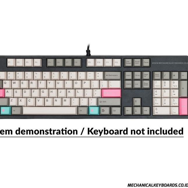 Tvv Tai Hao Concrete Pink Cubic Abs Double Shot Keycap Set Shopee Indonesia