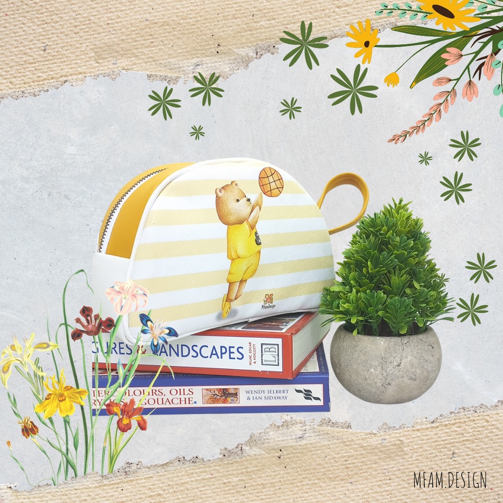 

Pencil Case Kids Bear Plays Basket Ball
