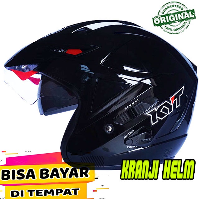 Helm / Helm half face / Helm kyt scorpion king solid black terpopuler