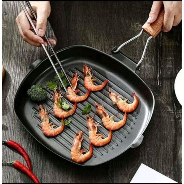 SQUARE GRILL PAN NON STICK 24CM