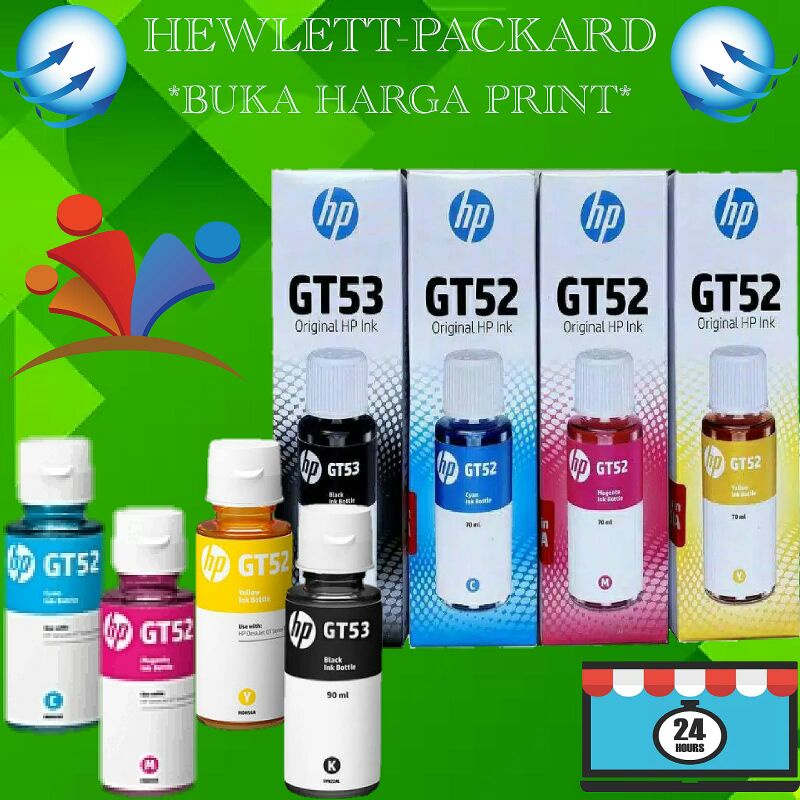 Tinta Printer Hp GT 53 (black) / GT 52 (colour)