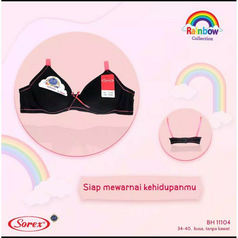 Bh Sorex Rainbow 11104 | Bra busa tanpa kawat | Sorex Rainbow 11104