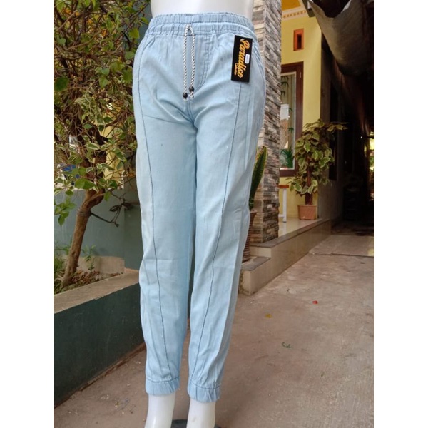 SERBA 35 | Celana Wanita Softjeans greige Promo murah | bawahan cewek kekinian-Joger ice blue