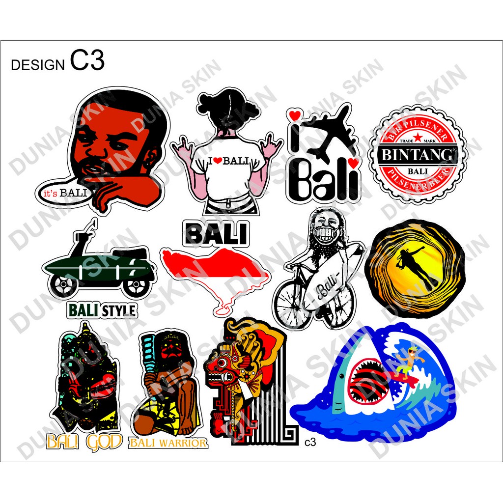 Stiker Koper Rimowa Travel Label Design C3 Bali Surf Logo