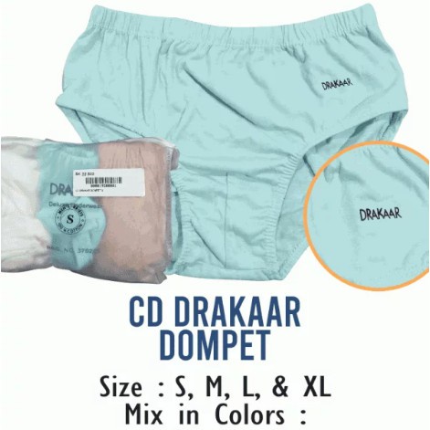 3 Pcs - Celana Dalam DRAKAAR DOMPET Pria | Celana Dalam Laki Laki Dewasa Remaja Drakar Karet Kerut | Open FFF