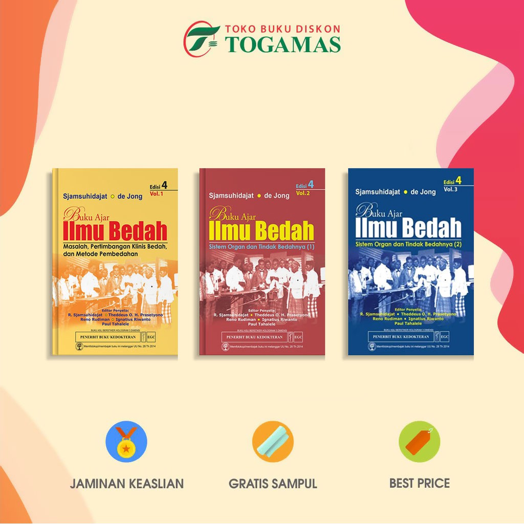 Paket Buku Ajar Ilmu Bedah Edisi 4 (Vol. 1 - 3) - de Jong