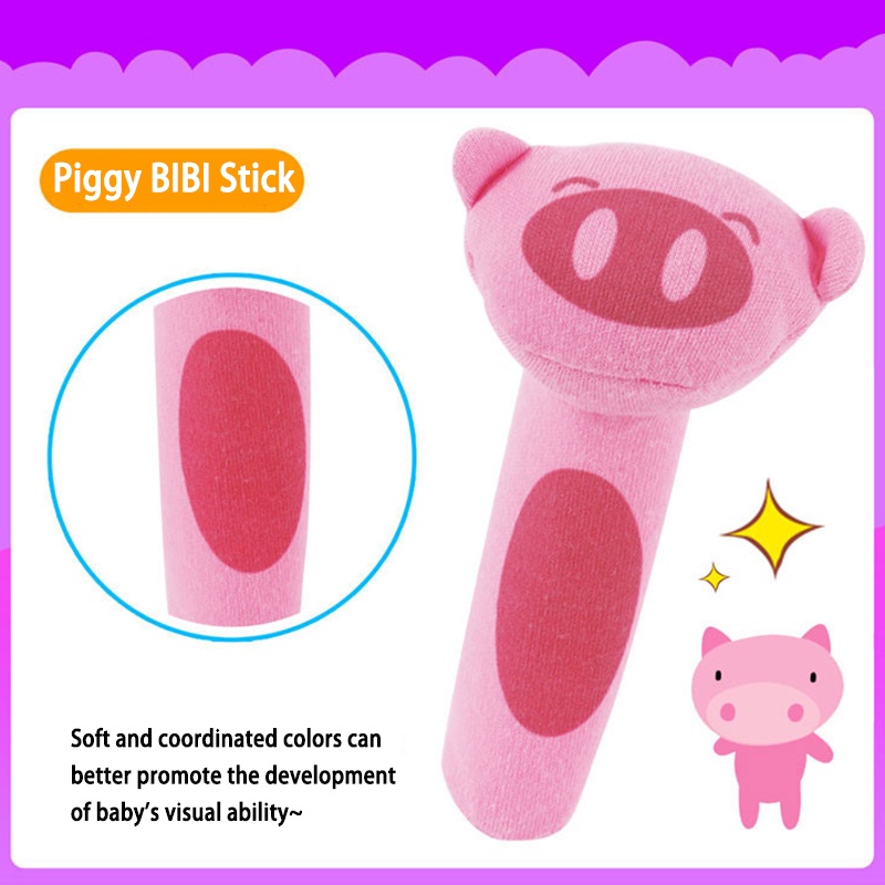 Mainan Bayi /Animal Rattle- Plushie Doll/ Mainan Bayi rattle stick / Mainan Tangan Bayi totall