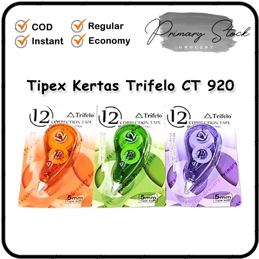 

Correction Tape Trifelo CT920 Tip Ex CT-920 Tip x Roll Kertas Lucu Murah