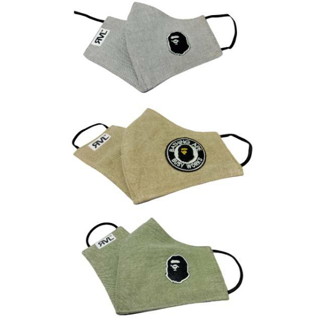 Masker kain katun 3 ply patch pria by RVL