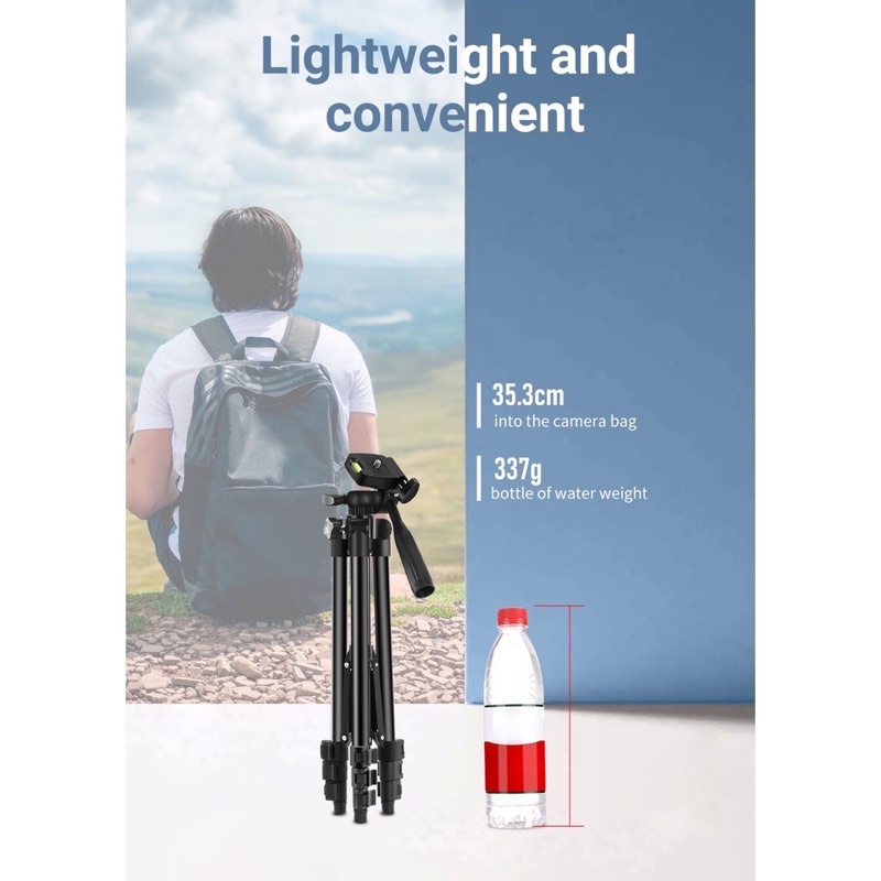 TRIPOD WF-3120 Lighweight Foldable Camera Mobile Tripod 1.3M