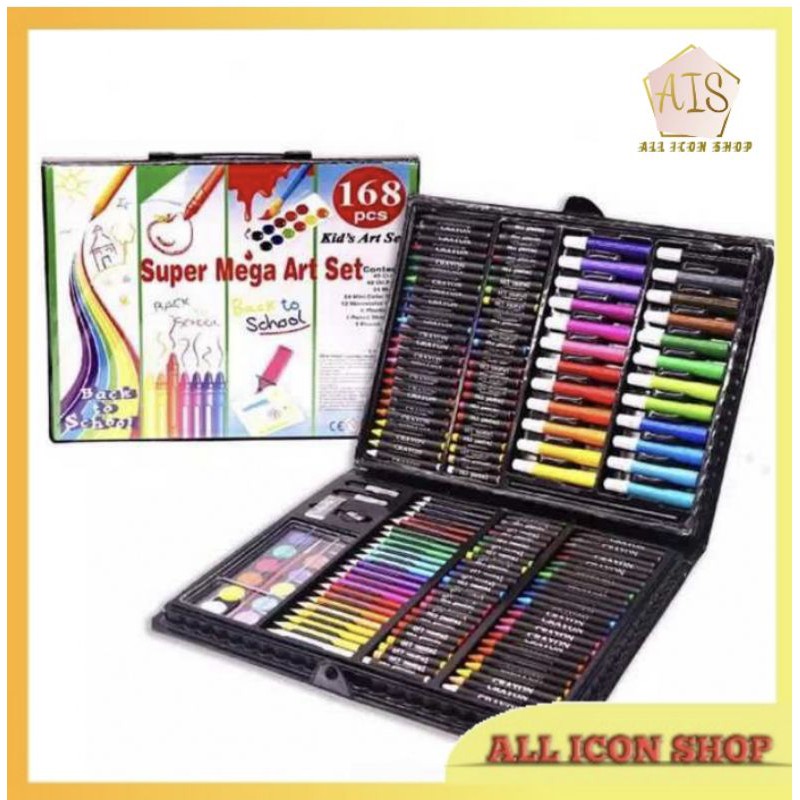 

COD ✅ CRAYON SET, PENSIL WARNA, CAT WARNA, ALAT TULIS, ALAT MELUKIS ISI 168PCS
