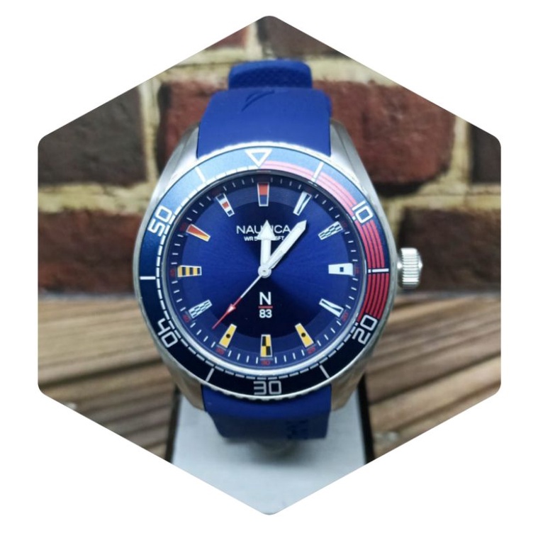 Jam tangan pria NAUTICA NAPFWS001, tali rubber, ORIGINAL, bergaransi resmi internasional.