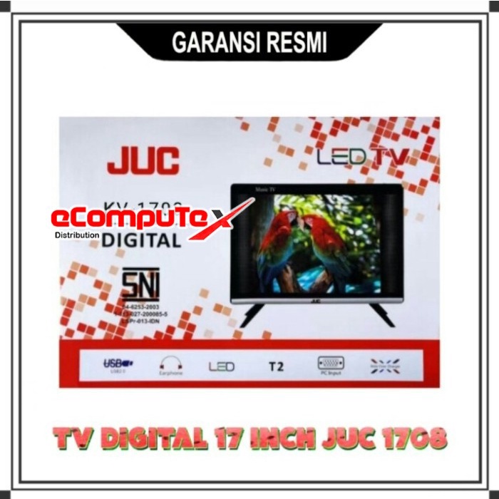 TV LED JUC DIGITAL 17&quot; INCH KV1708 T2 / TELEVISI KV 1708 T 2 - GARANSI RESMI