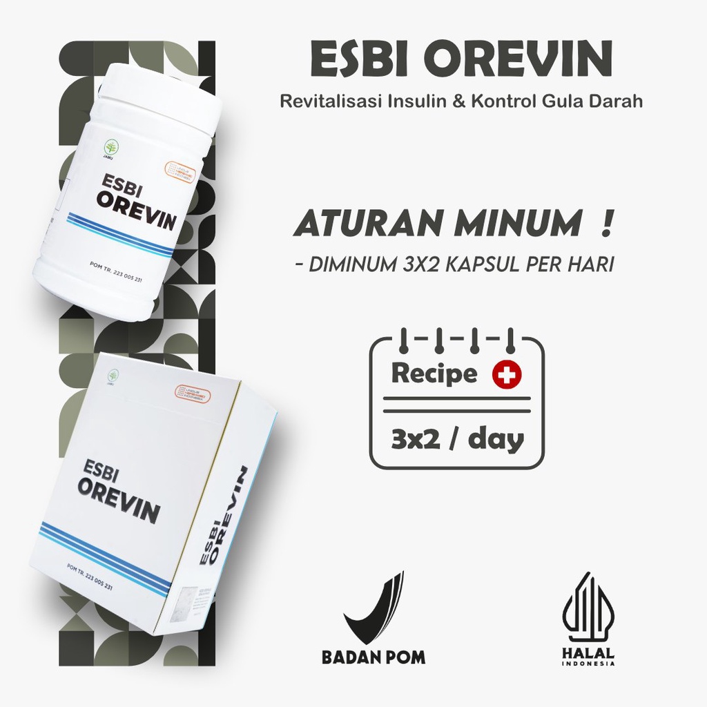 ESBI OREVIN Obat Diabetes Penurun Gula Darah Tinggi Kencing Manis Ampuh - Samsmedia