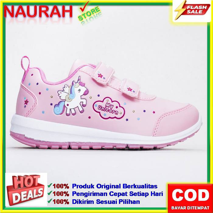 ANDO MINICORN 100% ORIGINAL SNEAKERS ANAK KARAKTER KUDA UNICORN MODEL PEREKAT VELCRO TERBARU 2020