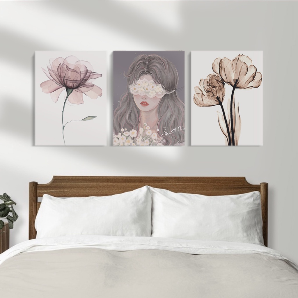 Hiasan Dinding Walldecor Ruang Tamu Kamar Pajangan Rumah Hiasan Dinding Aesthetic Flower Art