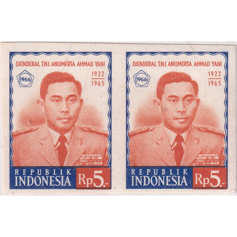 

Prangko Indonesia 1966 - Victims of Attempted Communist Coup, 1965 - Imperf, Different Color