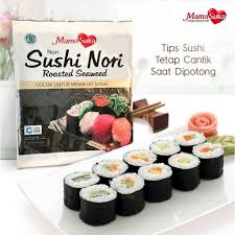 NORI MAMASUKA / SUSHI NORI / Roasted Seaweed Rumput Laut Lembaran Untuk Sushi Bento