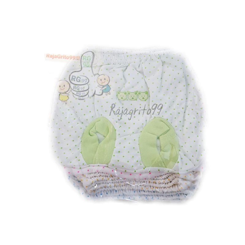 Celana Kacamata Tabur Polkadot Panda Tempel isi 1 Lusin / Celana Pendek Pop Bayi Polkadot Newborn 12 PCS