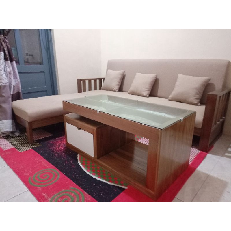 Jual Set Kursi Tamu Kayu / Set Sofa Minimalis / Sofa Sudut/ Kursi Sudut ...