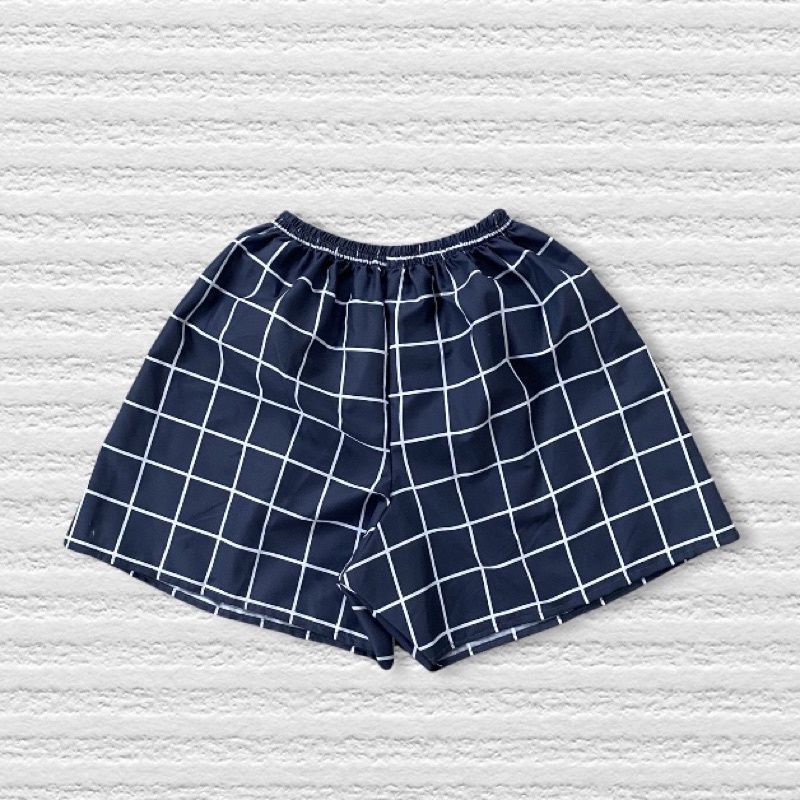 CELANA PENDEK TARTAN WANITA PRIA UNISEX MODEL BOXER KOTAK MOTIF SORT PANTS TERMURAH