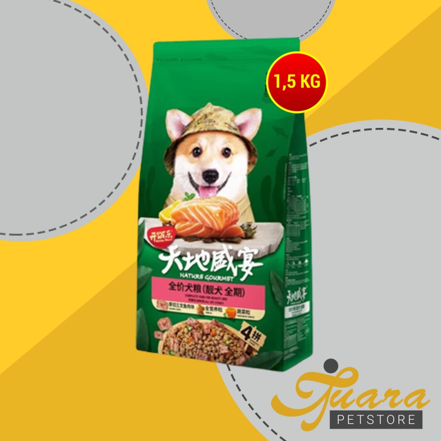 Kitchen Flavour Beauty Stages Dog Food Makanan Anjing Bulu Hair 1.5 KG