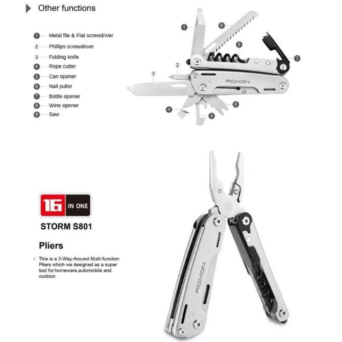Multi Tools / Survival Tool / Pisau Lipat / Perlengkapan Outdoor Ori